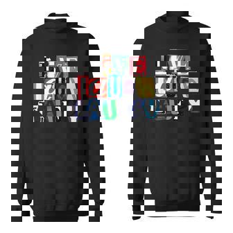 Live Laugh Lauvey Soft Echoes Collage Y2k Sweatshirt - Monsterry