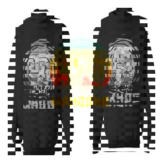 Live Laugh Mahjong Retro Mah Jongg Chinese Game Tiles Sweatshirt - Monsterry