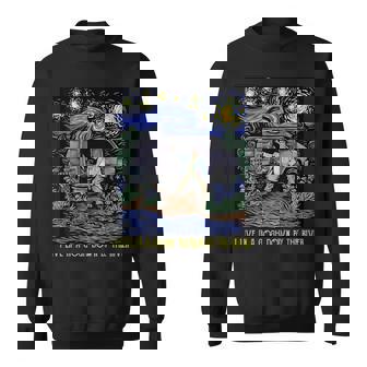 I Live In A Van-Gogh Down-By The River Vintage Sweatshirt | Mazezy