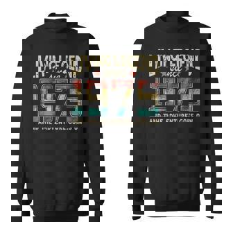 Living Legend Geboren 1975 Und Das Abenteuer Feiert Birthday Sweatshirt - Geschenkecke