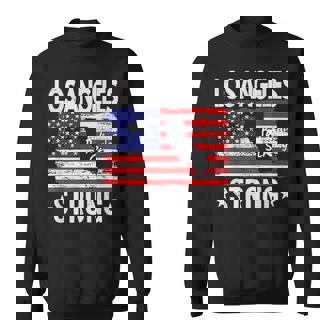 Los Angeles Strong Palisades Strong Flag Sweatshirt - Seseable