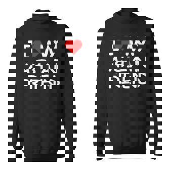 I Love My Asian Friend I Heart My Asian Friend Sweatshirt - Monsterry