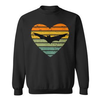 I Love Bat Fan Retrointage Flight Fox Bat Sweatshirt - Geschenkecke