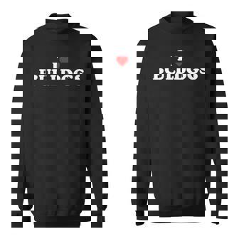 I Love Bulldogs Heart Sweatshirt - Monsterry