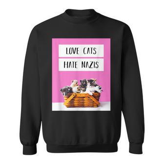 Love Cats Hate S Against Right Lives Matter Sweatshirt - Geschenkecke