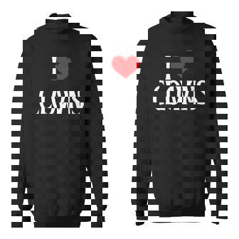 I Love Clowns I Heart Clowns Halloween Spirit Clown Lover Sweatshirt - Monsterry
