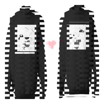 Love Confession Character Graphic Sweatshirt - Monsterry