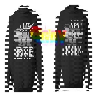 I Love My Gay Brother LGBT Gay Pride Sweatshirt - Monsterry