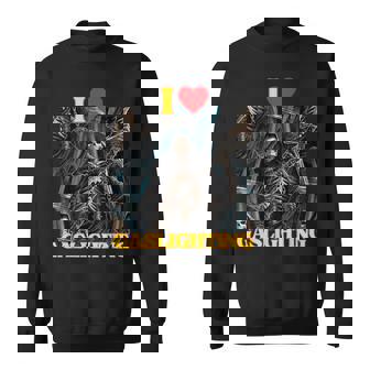I Love Heart Gaslighting Edgy Hard Skeleton Meme Sweatshirt - Monsterry