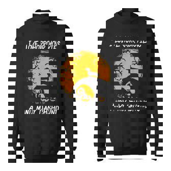 I Love Horror Movies And My Dachshund Sweatshirt - Monsterry
