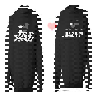 I Love Jesus Herz Sweatshirt - Geschenkecke