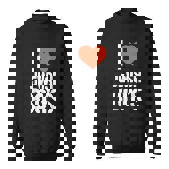 I Love Jewish Boys Jewish Jewish Boys Red Heart Sweatshirt - Monsterry