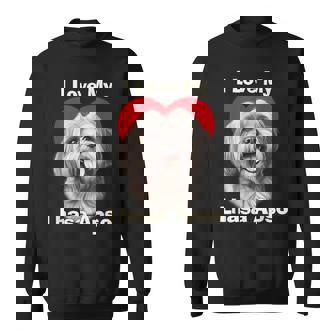 I Love My Lhasa Apso Puppy Dog Sweatshirt - Monsterry