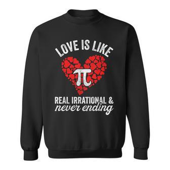 Love Is Like Pi Day Divertida De Matemáticas Símbolo De Corazón Camisa de entrenamiento - Regaloses