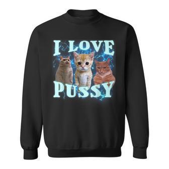 I Love Pussy Cat Sweatshirt - Geschenkecke