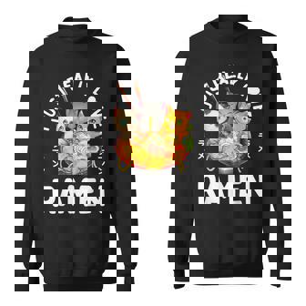 Love Ramen Japanese Noodles Kawaii Neko Anime Cat Sweatshirt - Monsterry