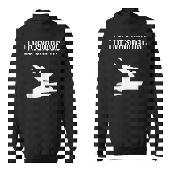 I LOVE SNOW DAYS FUNNY SNOWBOARDING WAIST GRAB Tank Top Sweatshirt - Monsterry