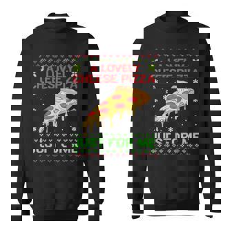 A Lovely Cheese Pizza Just For Me Christmas Tree Sweatshirt - Monsterry