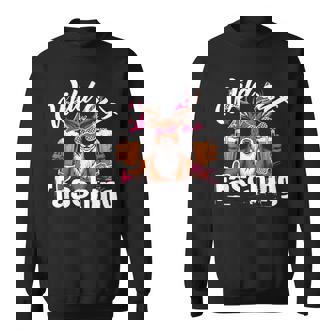 Lustiges Kostüm Spruch Wild Auf Fasching Hirsch Sweatshirt - Geschenkecke