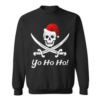 Lustiges Weihnachten Piraten Pirat Weihnachtsmann Hut Yo Ho Sweatshirt - Geschenkecke