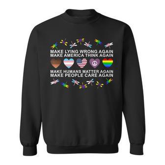 Make Lying Wrong Again Human’S Rights Apparel Sweatshirt - Thegiftio UK