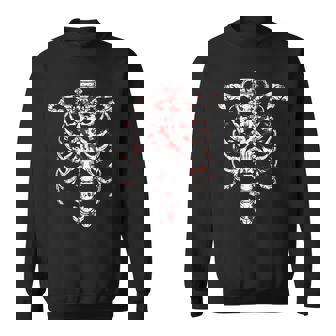 Macabre Bloody Ribcage Skeleton Sweatshirt - Monsterry