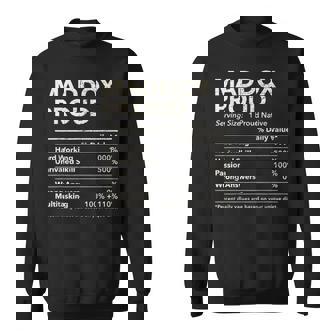 Maddox Arkansas Proud Nutrition Facts Sweatshirt - Monsterry