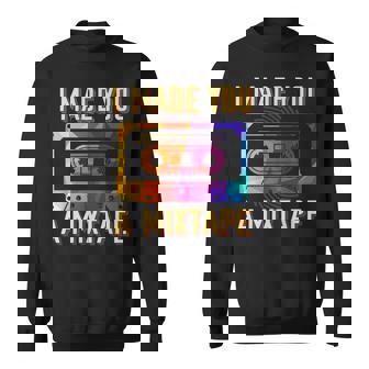 I Made You A Mixtape 80s 90s Vintage Costume Cassette Tape Sweatshirt - Monsterry