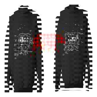 Mama Bear Red Plaid Christmas Pajama Family Sweatshirt - Monsterry