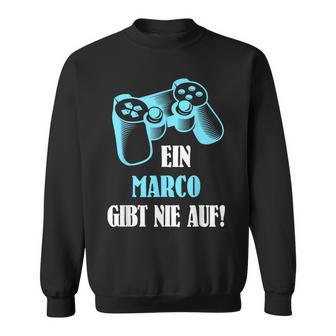 A Marco Gibt Never Up Personalised Gamer Sweatshirt - Geschenkecke