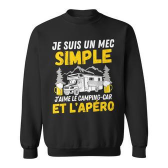 Mec Simple J' Aime Le Camping-Car Et L' Apéro Drôle Camper Sweater e - Cadeauxyz