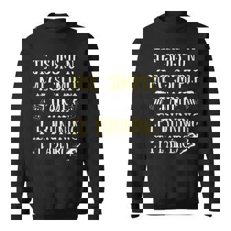 Mec Simple Running Apéro Homme Humour Course À Pied Cadeau Sweater e - Cadeauxyz