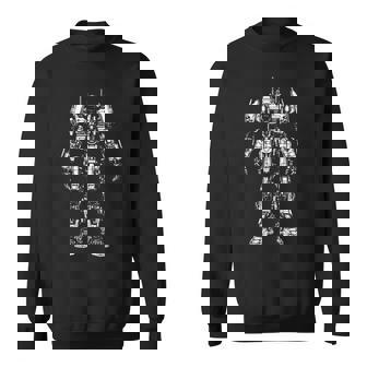 Mech Robot Sci-Fi Design Sketch Future Mech Robot Tech Sweatshirt - Monsterry