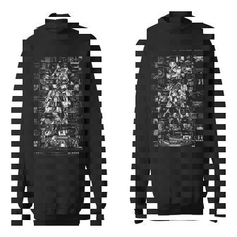 Mech Robot Sketch Drawing Art Sweatshirt - Monsterry