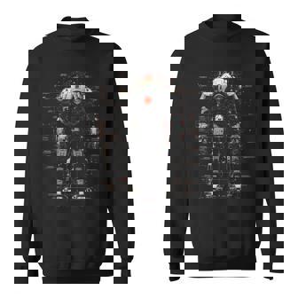 Mech Warrior Blueprint Shirt Super Tech Robot Tank Top Sweatshirt - Monsterry