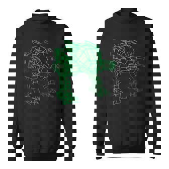 Mecha Retro Mech Robot Gaming Video Gamer 80s Graphic Sweatshirt - Monsterry