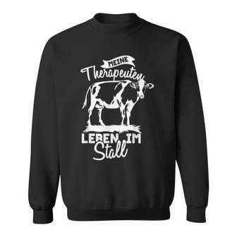 Meine Therapeuten Leben Im Stall Livebreeding Cows Sweatshirt - Geschenkecke