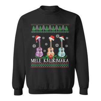 Mele Kalikimaka Hawaiian Christmas Ukulele Ugly Sweatshirt - Geschenkecke