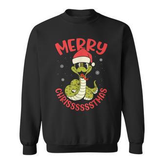 Merry Chrisssstmas Snake Cute Snake Christmas Sweatshirt - Geschenkecke