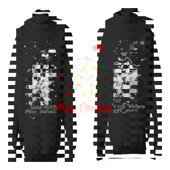 Merry Christmas Lights Newfoundland Dog Dog Lover Sweatshirt - Monsterry