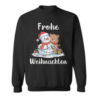 Merry Christmas Snowman Christmas Bear Christmas Eve Sweatshirt - Geschenkecke