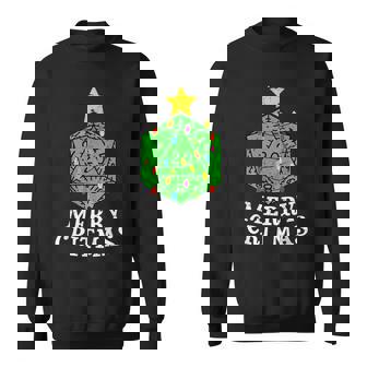 Merry Critmas D20 RPG Christmas Tree RPG Gamer Gaming Xmas Sweatshirt - Monsterry