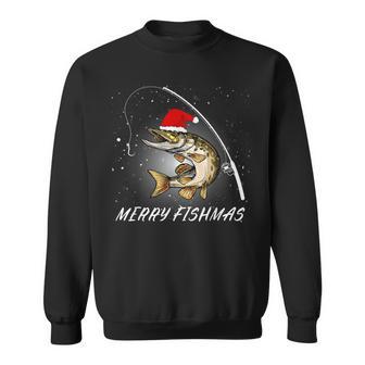 Merry Fishmas Fishing Zander Christmas Sweatshirt - Geschenkecke