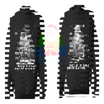 Merry Liftmas Santa Claus Gym Fitness Weightlifting Sweatshirt - Monsterry
