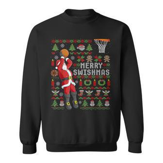 Merry Swishmas Ugly Christmas Basketball Christmas Sweatshirt - Geschenkecke