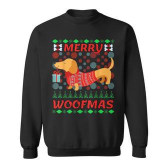 Merry Woofmas Dachshund Christmas Jumper Sweatshirt - Geschenkecke