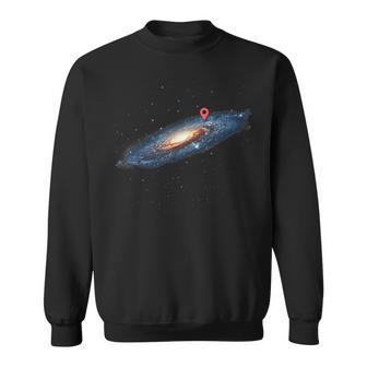 Milky Way Galaxy Universe Location Pin Space Cosmic Sweatshirt - Geschenkecke