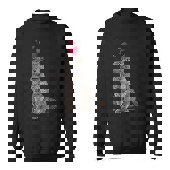 Mit Britisch Kurzhaar Katze Und Herz Katzenmotiv Sweatshirt - Geschenkecke