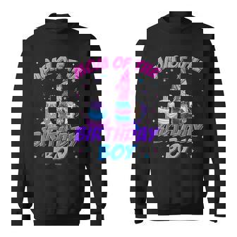 Mom And Dad Birthday Boy Llama Family Party Decorations Sweatshirt - Monsterry