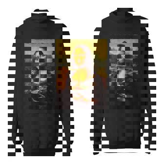 Mona Lisa Mangeant Des Nouilles Japonaises Ramen Professeur D'art Sweater e - Cadeauxyz
